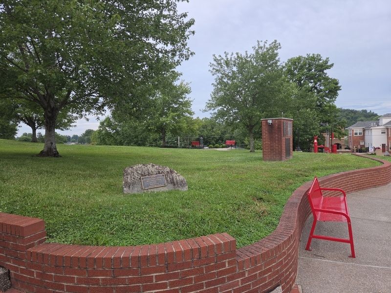 Wide view Site of The Cabell County Court House Marker image. Click for full size.