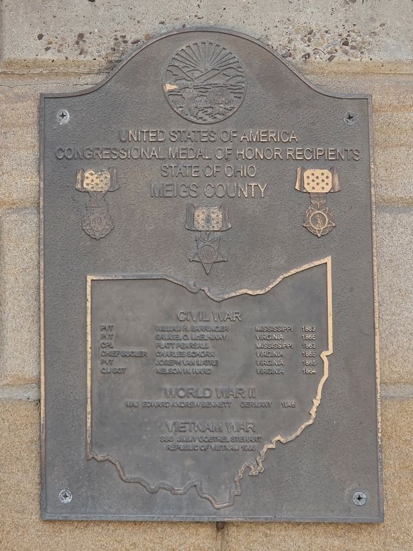United States of America Congressional Medal of Honor Recipients Marker. Click for full size. United States of America Congressional Medal of Honor Recipients Marker image. Click for full size.