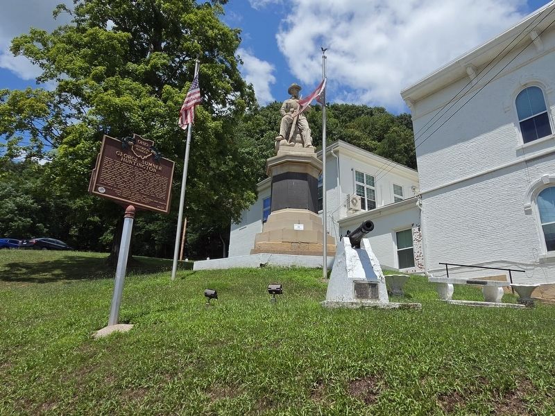 George Sumner Huntington Marker at its new location at the Meigs County Courthouse. Click for full size. George Sumner Huntington Marker at its new location at the Meigs County Courthouse image. Click for full size.
