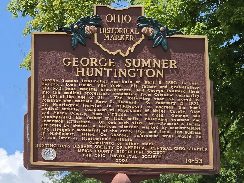 George Sumner Huntington Marker. Click for full size. George Sumner Huntington Marker image. Click for full size.