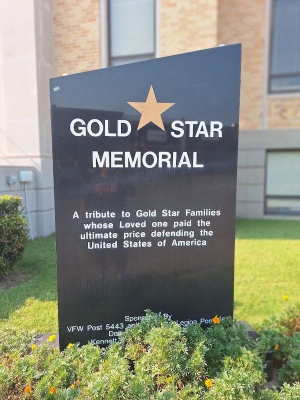 Gold Star Memorial Marker. Click for full size. Gold Star Memorial Marker image. Click for full size.