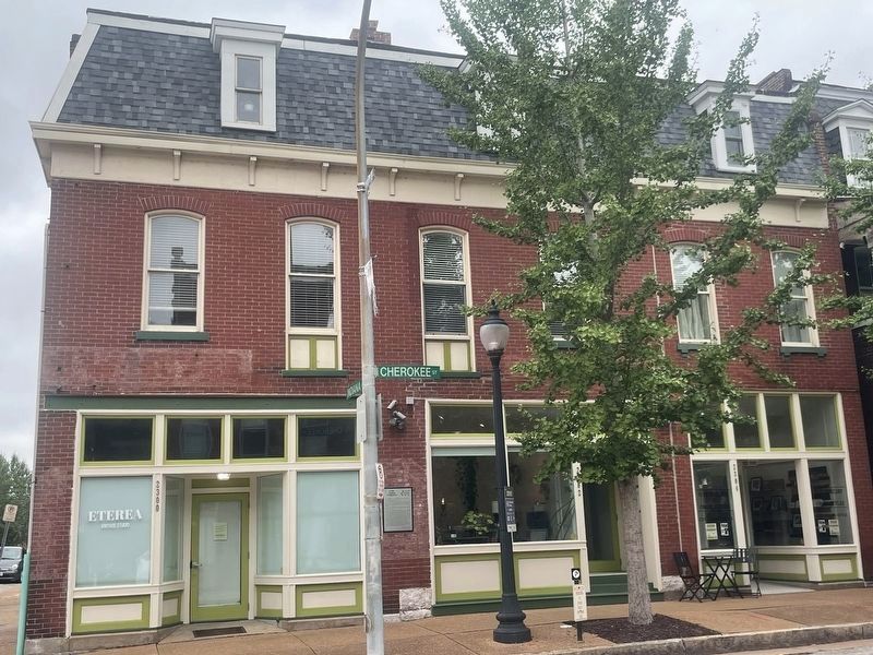 In 1860 A Scholarly Neighborhood Marker - alternate context view showing entire building from street image. Click for full size.