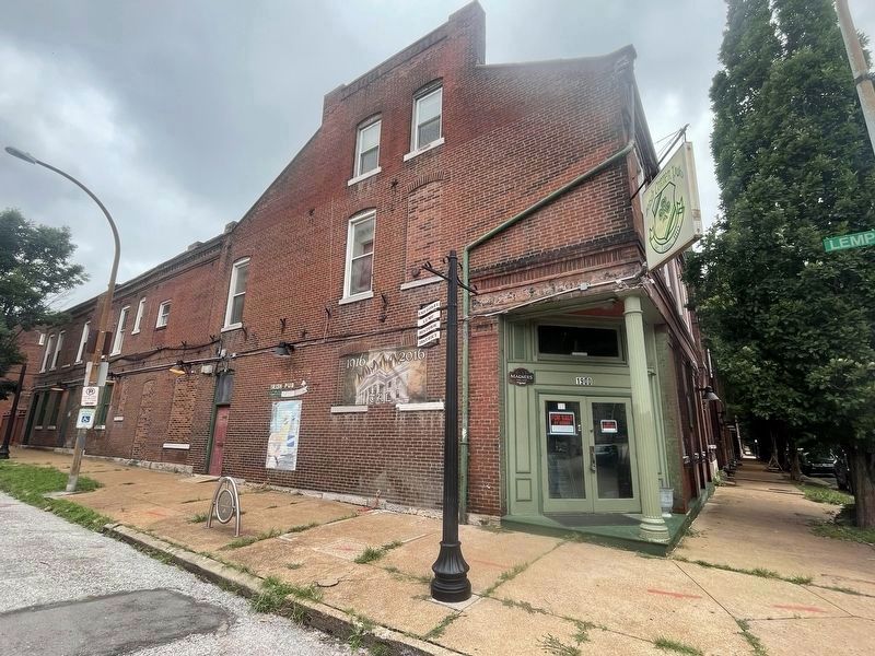 The Corner Saloon with gabled roof & look down shaded Cherokee Street. Click for full size. The Corner Saloon with gabled roof & look down shaded Cherokee Street image. Click for full size.
