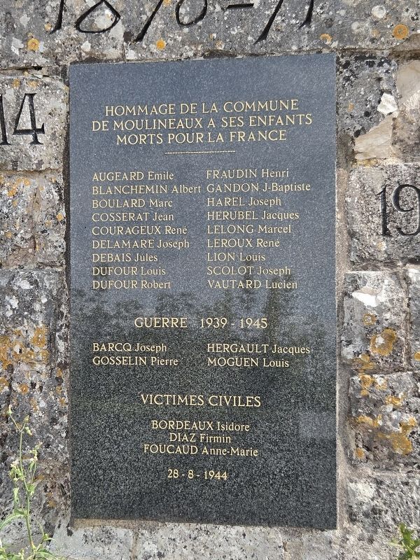 Moulineaux Memorial. Click for full size. Moulineaux Memorial image. Click for full size.