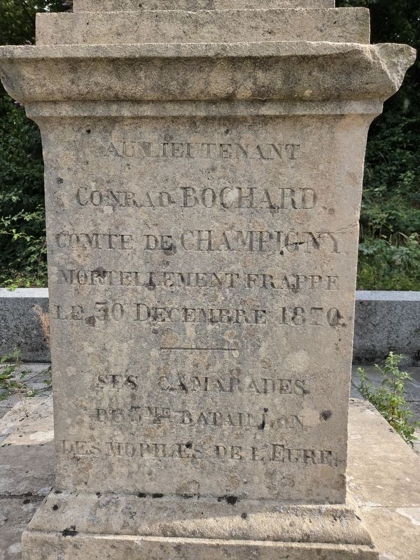 To Lieutenant Conrad Bochard Marker. Click for full size. To Lieutenant Conrad Bochard Marker image. Click for full size.