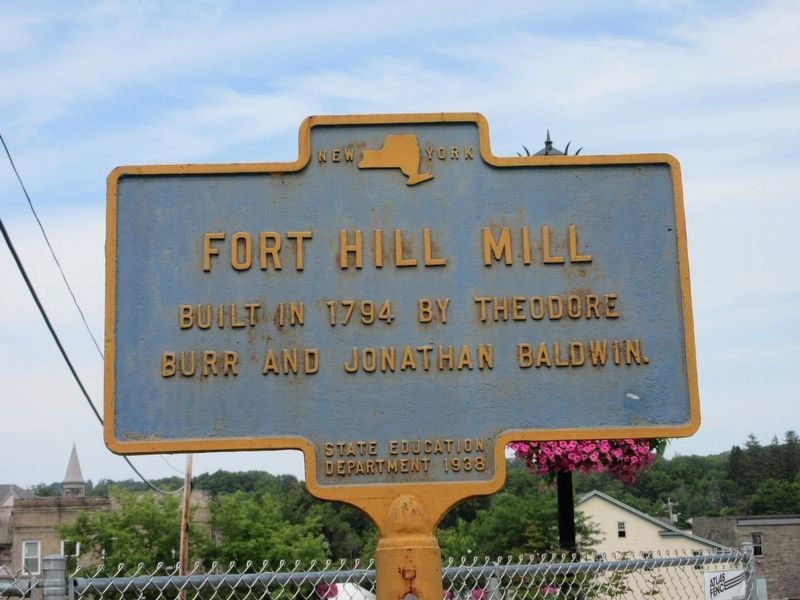 Fort Hill Mill Marker in July 2022. Click for full size. Fort Hill Mill Marker in July 2022 image. Click for full size.