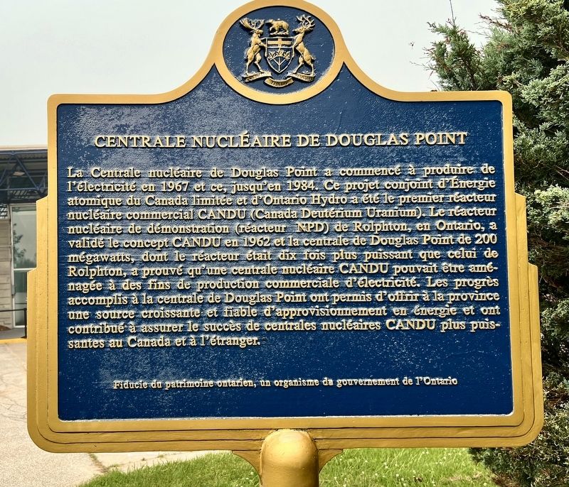 Douglas Point Nuclear Power Plant / Centrale Nucléaire de Douglas Point Marker. Click for full size. Douglas Point Nuclear Power Plant / Centrale Nucléaire de Douglas Point Marker image. Click for full size.