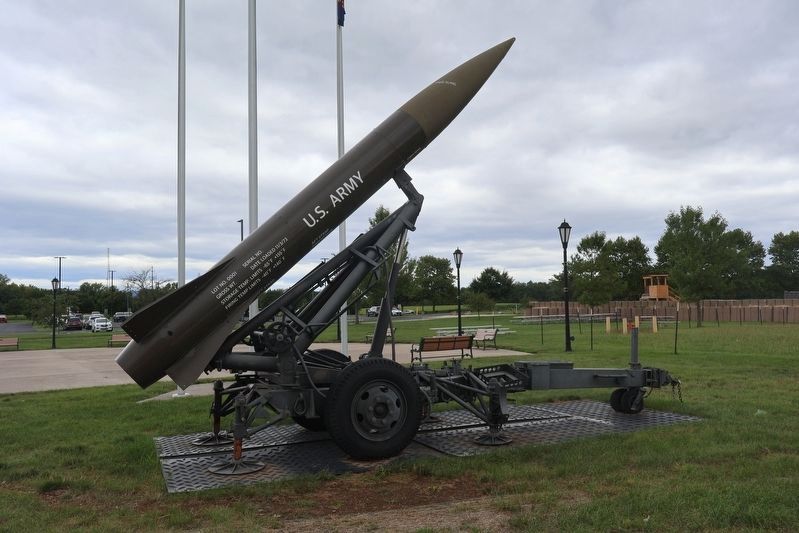 MGM-52 Lance missile and launcher, restored and relocated. Click for full size. MGM-52 Lance missile and launcher, restored and relocated image. Click for full size.