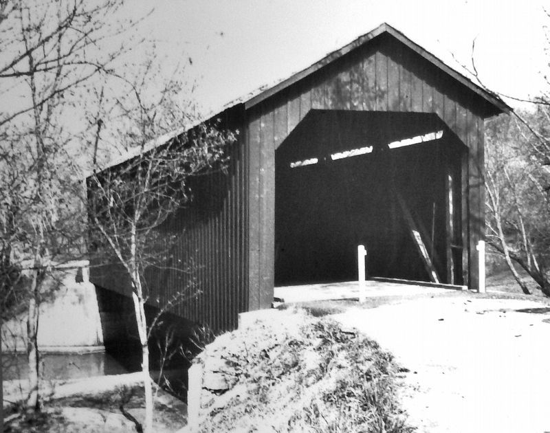 Marker detail: Sandy Creek Covered Bridge. Click for full size. Marker detail: Sandy Creek Covered Bridge image. Click for full size.