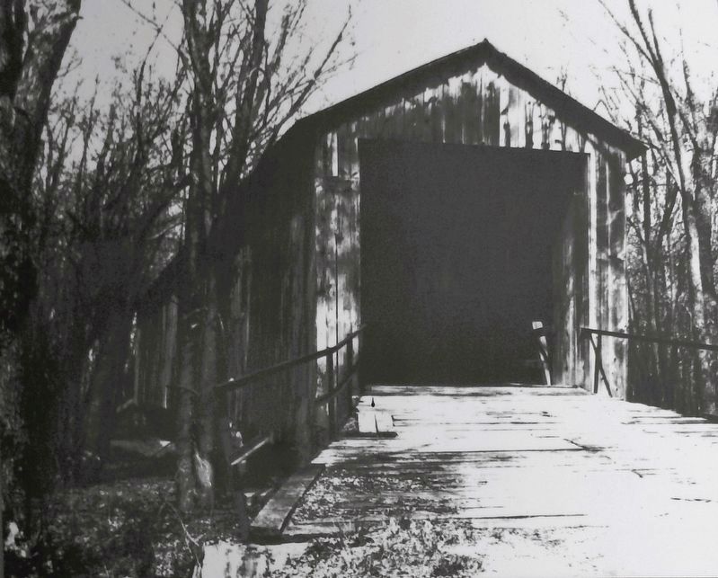 Marker detail: Locust Creek Covered Bridge. Click for full size. Marker detail: Locust Creek Covered Bridge image. Click for full size.