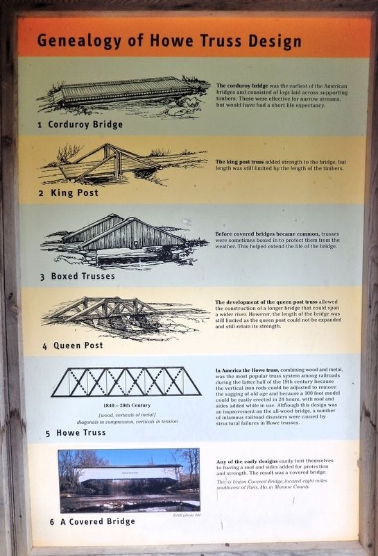 Genealogy of Howe Truss Design Marker. Click for full size. Genealogy of Howe Truss Design Marker image. Click for full size.