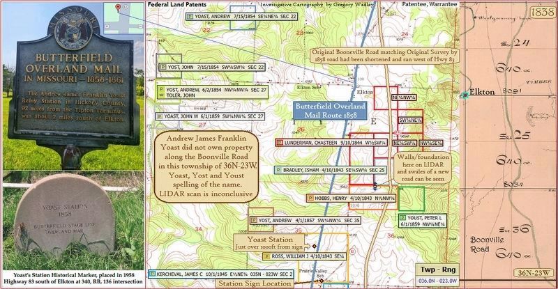 Land ownership along the Booneville Road. Click for full size. Land ownership along the Booneville Road image. Click for full size.