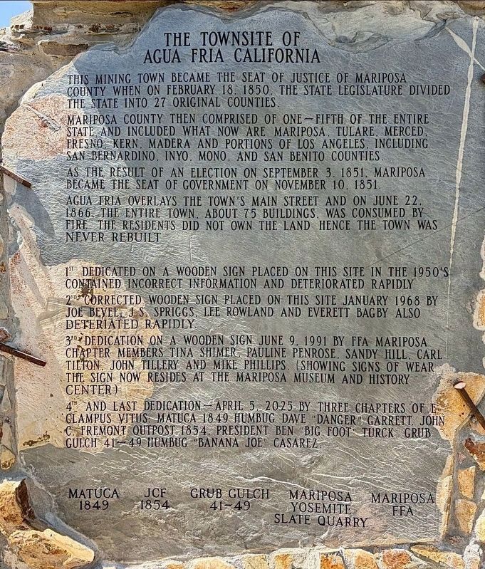 Townsite of Agua Fria Marker. Click for full size. Townsite of Agua Fria Marker image. Click for full size.