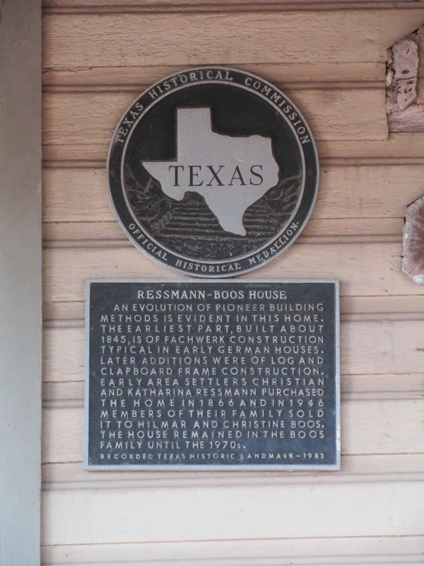 Ressmann-Boos House Marker. Click for full size. Ressmann-Boos House Marker image. Click for full size.