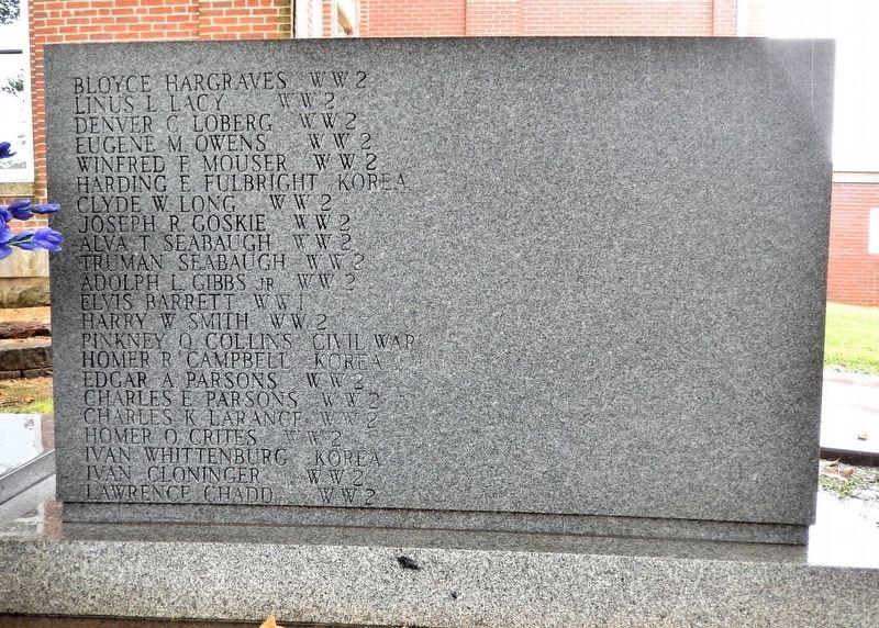 Bollinger County Memorial (<i>right panel</i>). Click for full size. Bollinger County Memorial (<i>right panel</i>) image. Click for full size.