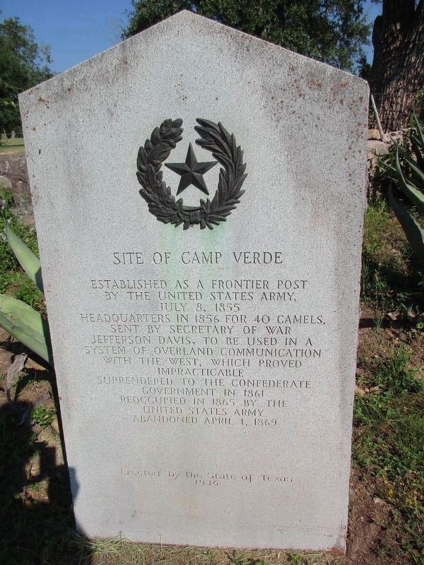 Site of Camp Verde Marker. Click for full size. Site of Camp Verde Marker image. Click for full size.