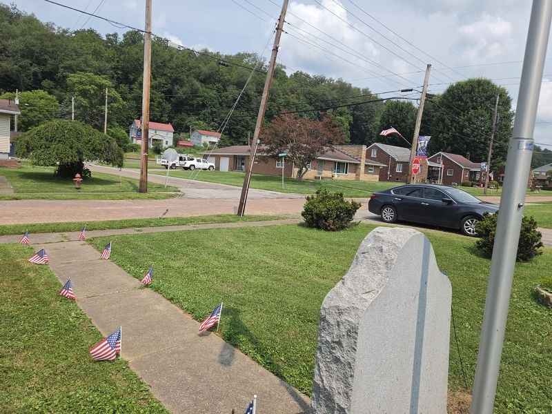 Rear view of Rayland Veterans Memorial at intersection of N. Main & Grandview. Click for full size. Rear view of Rayland Veterans Memorial at intersection of N. Main & Grandview image. Click for full size.