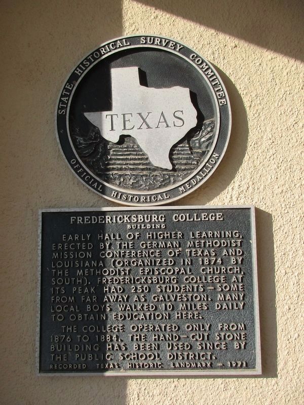 Fredericksburg College Building Marker. Click for full size. Fredericksburg College Building Marker image. Click for full size.