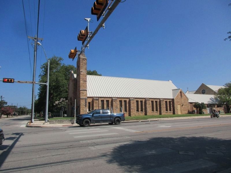 Zion Lutheran Church and marker. Click for full size. Zion Lutheran Church and marker image. Click for full size.