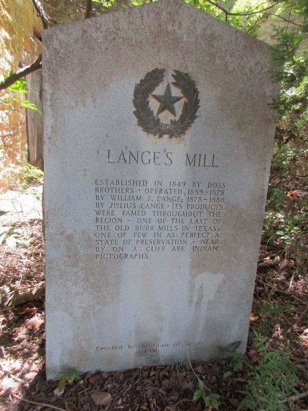 Lange's Mill Marker. Click for full size. Lange's Mill Marker image. Click for full size.