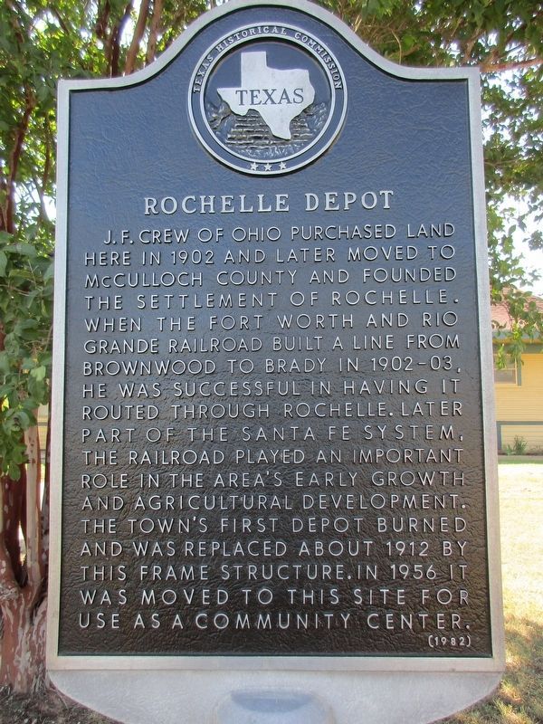 Rochelle Depot Marker. Click for full size. Rochelle Depot Marker image. Click for full size.