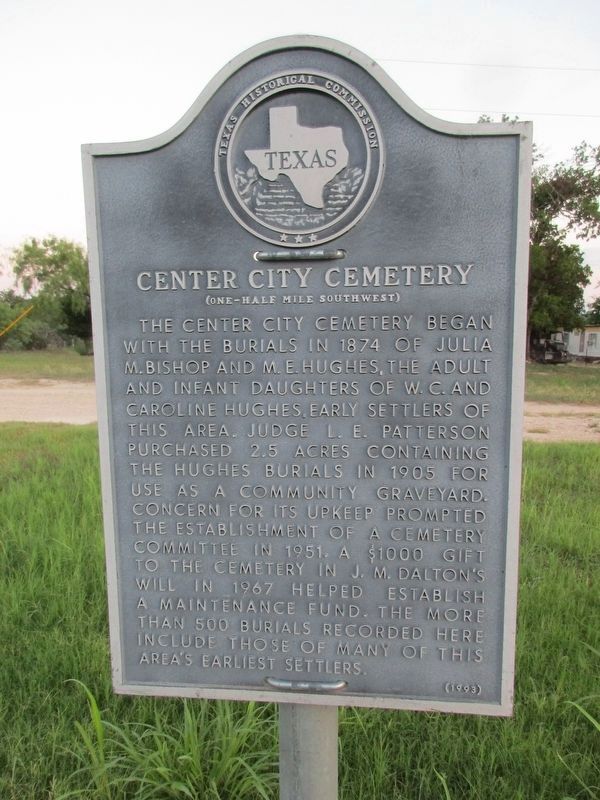 Center City Cemetery Marker. Click for full size. Center City Cemetery Marker image. Click for full size.