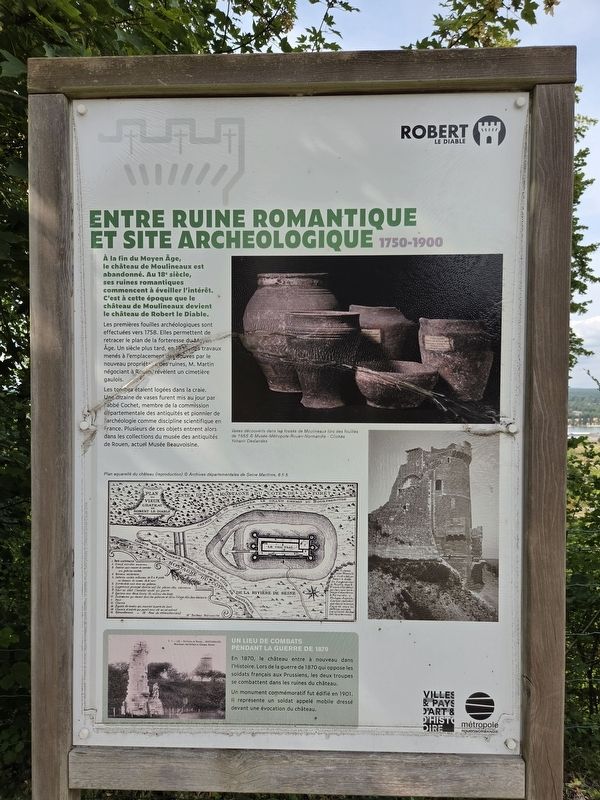 Entre ruine romantique et site archéologique / Between Romantic Ruin and Archaeological Site Marker. Click for full size. Entre ruine romantique et site archéologique / Between Romantic Ruin and Archaeological Site Marker image. Click for full size.