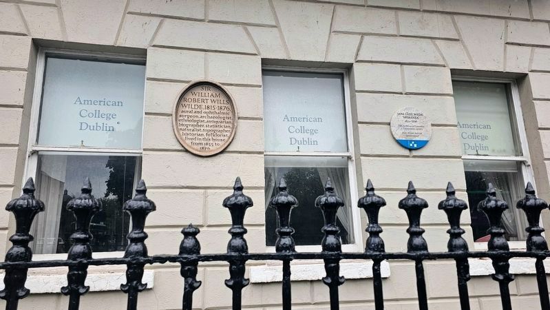 Sir William Robert Wills Wilde Marker. Click for full size. Sir William Robert Wills Wilde Marker image. Click for full size.
