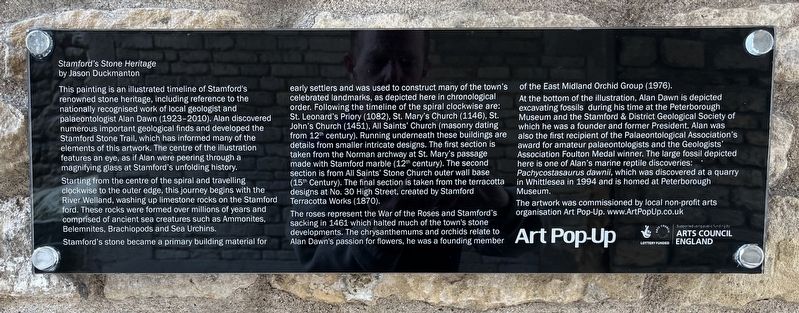 Stamford's Stone Heritage Marker. Click for full size. Stamford's Stone Heritage Marker image. Click for full size.