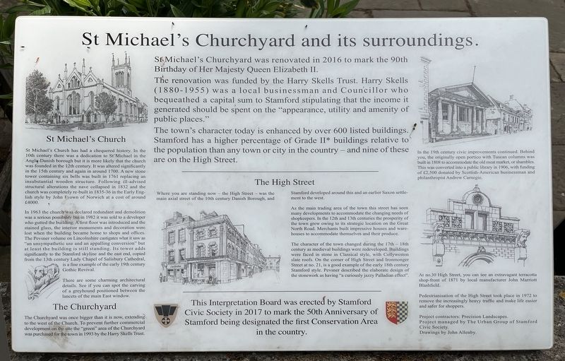 St Michael's Churchyard and its surroundings Marker. Click for full size. St Michael's Churchyard and its surroundings Marker image. Click for full size.