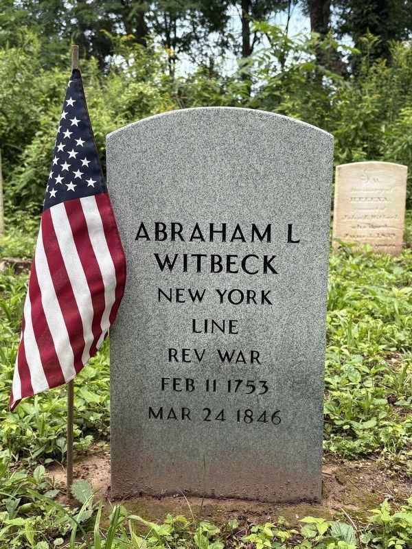 Abraham L. Witbeck Gravesite in the Whitbeck Family Cemetery in Latham, NY. Click for full size. Abraham L. Witbeck Gravesite in the Whitbeck Family Cemetery in Latham, NY image. Click for full size.