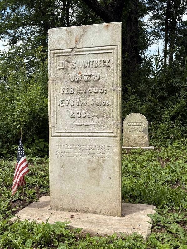 Lucas I. Witbeck Gravesite in the Witbeck Family Cemetery in Latham, NY. Click for full size. Lucas I. Witbeck Gravesite in the Witbeck Family Cemetery in Latham, NY image. Click for full size.
