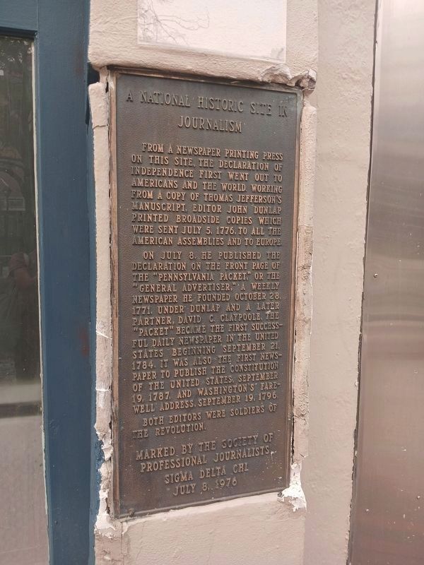 A National Historic Site in Journalism Marker. Click for full size. A National Historic Site in Journalism Marker image. Click for full size.