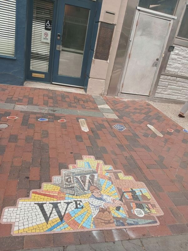 A National Historic Site in Journalism Marker with Path to Democracy Mural. Click for full size. A National Historic Site in Journalism Marker with Path to Democracy Mural image. Click for full size.