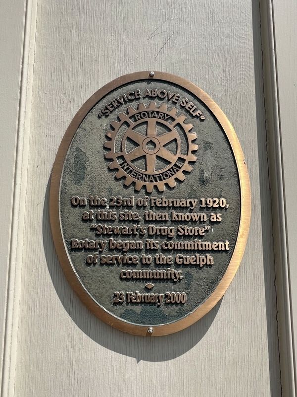 The Founding of the Guelph Rotary Club Marker. Click for full size. The Founding of the Guelph Rotary Club Marker image. Click for full size.
