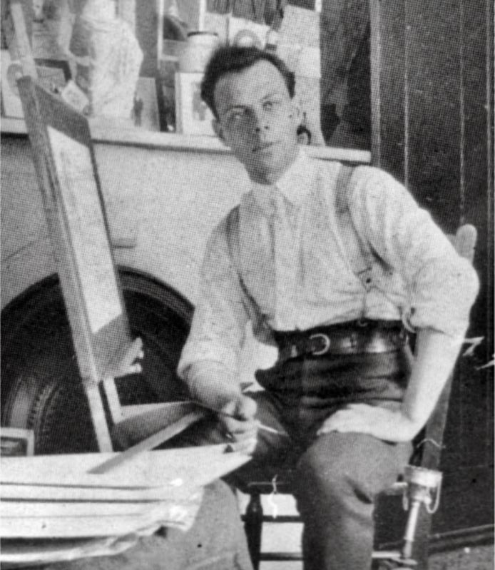 David Milne in New York, 1909. Click for full size. David Milne in New York, 1909 image. Click for full size.