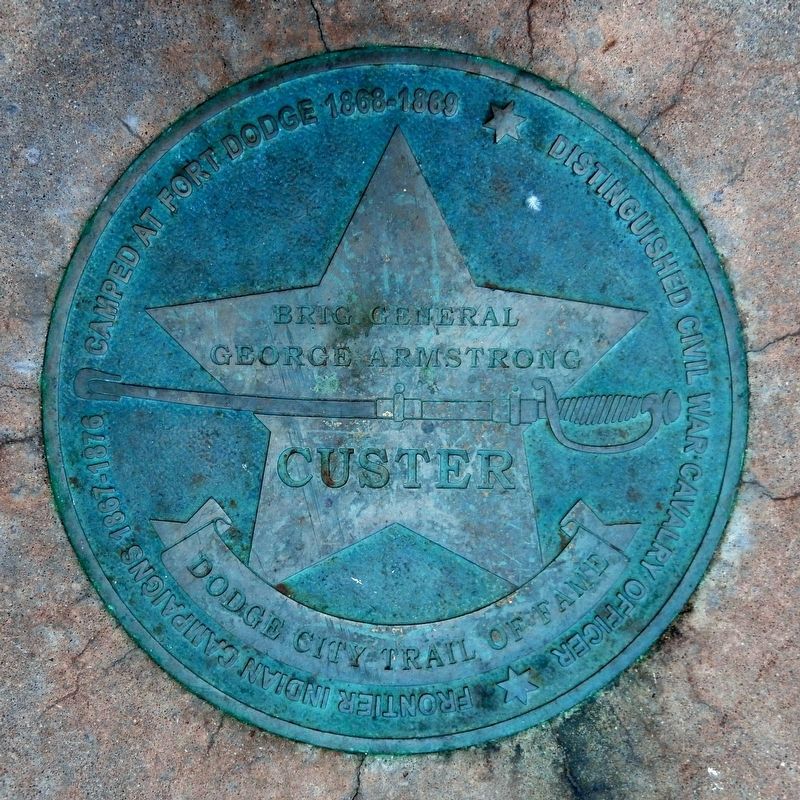 Brig. General George Armstrong Custer Marker. Click for full size. Brig. General George Armstrong Custer Marker image. Click for full size.