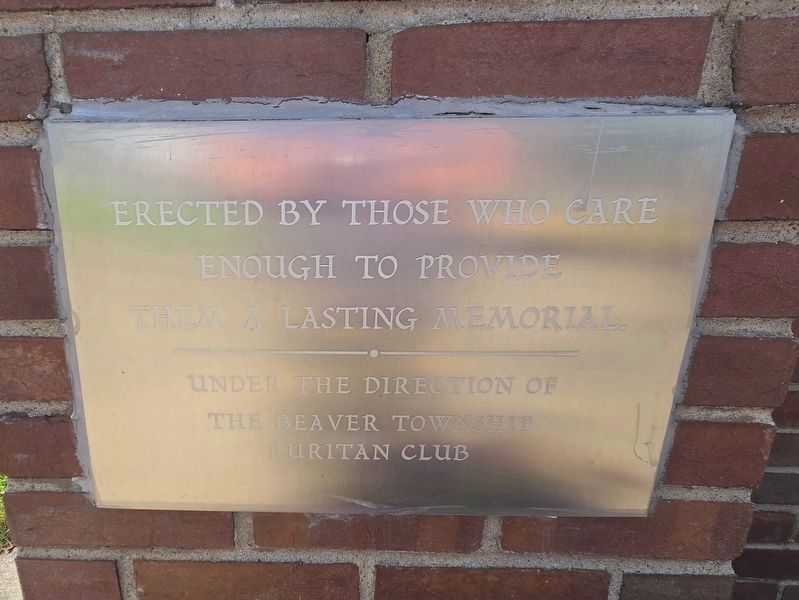 Veterans Memorial Dedication Plaque. Click for full size. Veterans Memorial Dedication Plaque image. Click for full size.