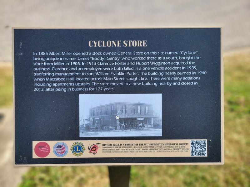 Cyclone Store Marker. Click for full size. Cyclone Store Marker image. Click for full size.