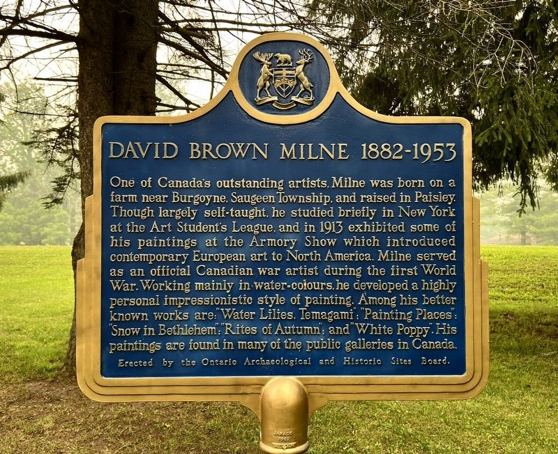David Brown Milne 1882-1953 Marker. Click for full size. David Brown Milne 1882-1953 Marker image. Click for full size.