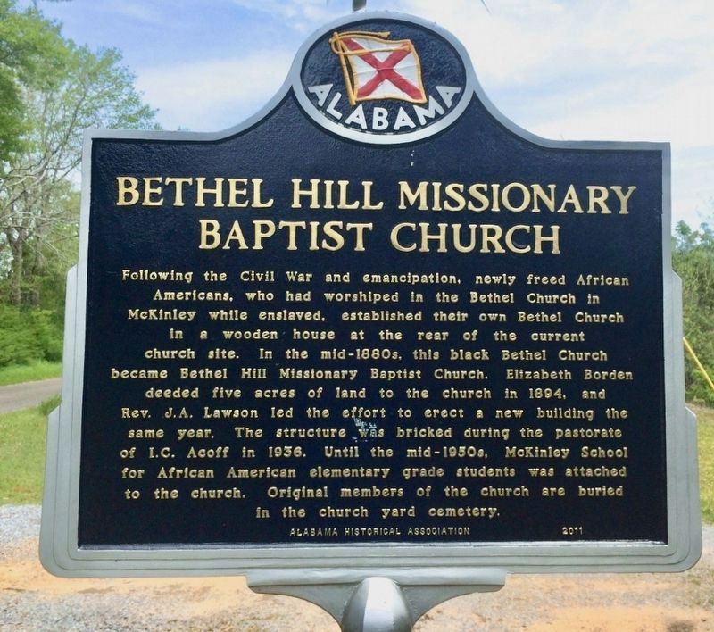 Bethel Hill Missionary Baptist Church Marker. Click for full size. Bethel Hill Missionary Baptist Church Marker image. Click for full size.