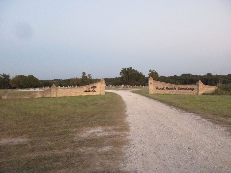 Hurst Ranch Cemetery and marker. Click for full size. Hurst Ranch Cemetery and marker image. Click for full size.