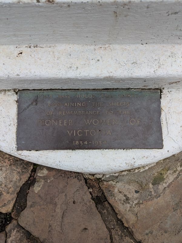 Pioneer Women of Victoria Marker. Click for full size. Pioneer Women of Victoria Marker image. Click for full size.