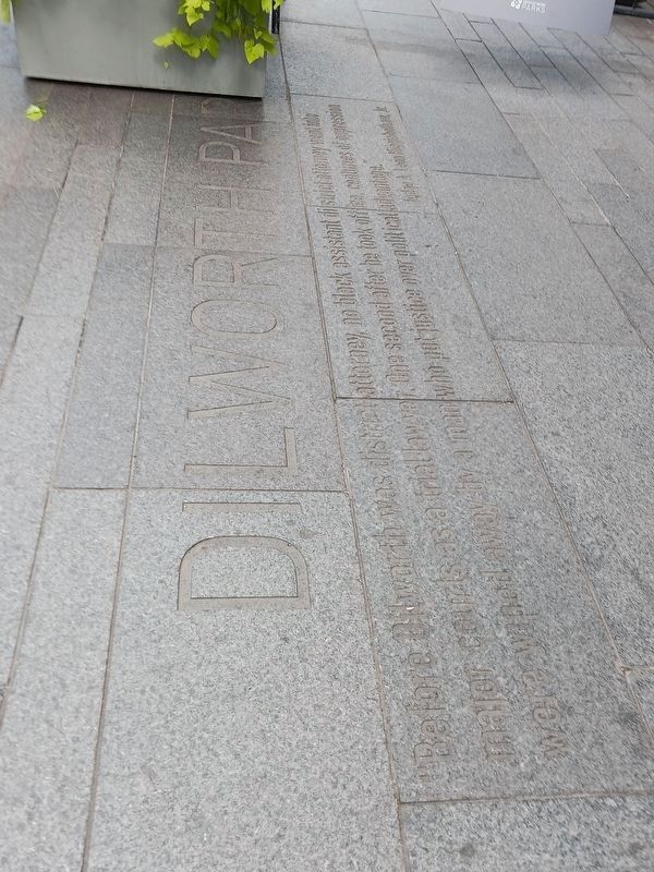 Dilworth Park Marker, October 2022. Click for full size. Dilworth Park Marker, October 2022 image. Click for full size.