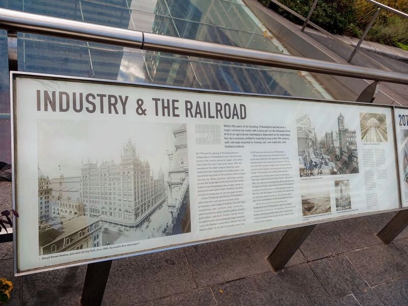 Industry & the Railroad Marker, October 2022. Click for full size. Industry & the Railroad Marker, October 2022 image. Click for full size.