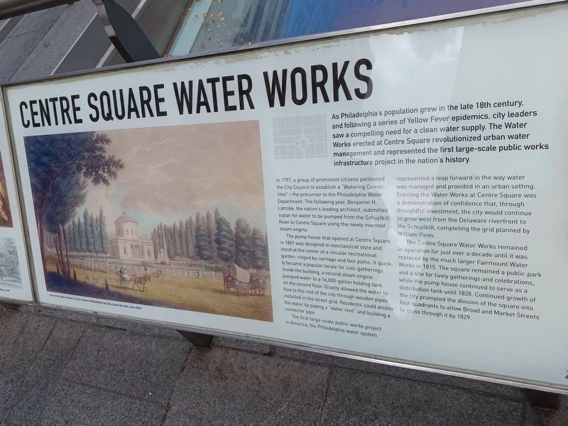 Centre Square Water Works Marker, October 2022 image. Click for full size.