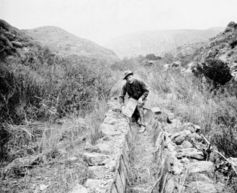Mission Aqueduct Flume. Click for full size. Mission Aqueduct Flume image. Click for full size.