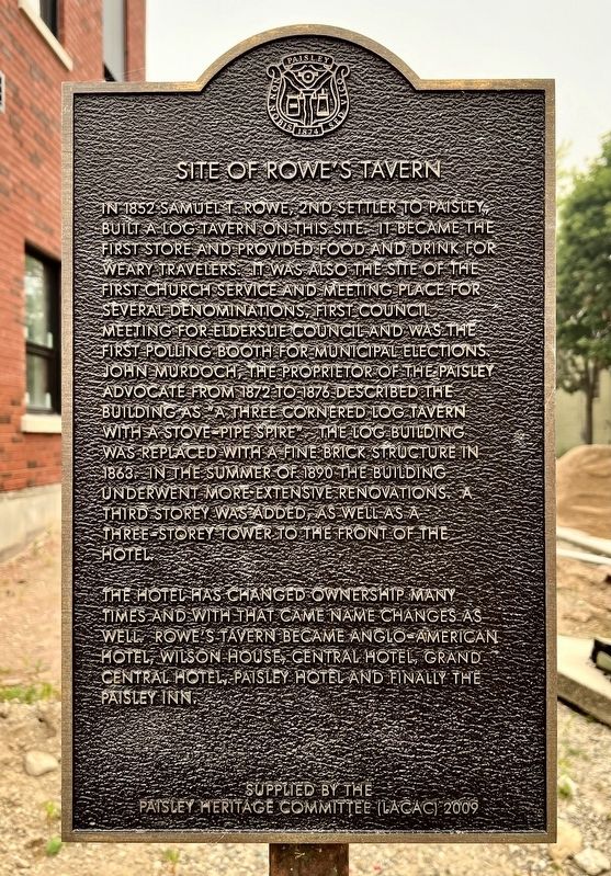 Site of Rowes Tavern Marker. Click for full size. Site of Rowes Tavern Marker image. Click for full size.