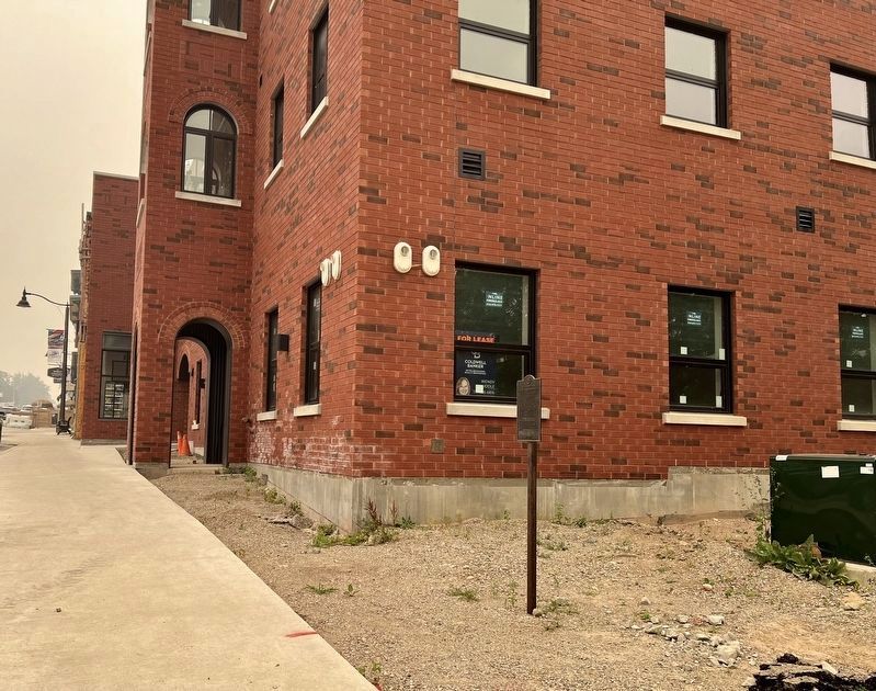 Site of Rowes Tavern Marker. Click for full size. Site of Rowes Tavern Marker image. Click for full size.