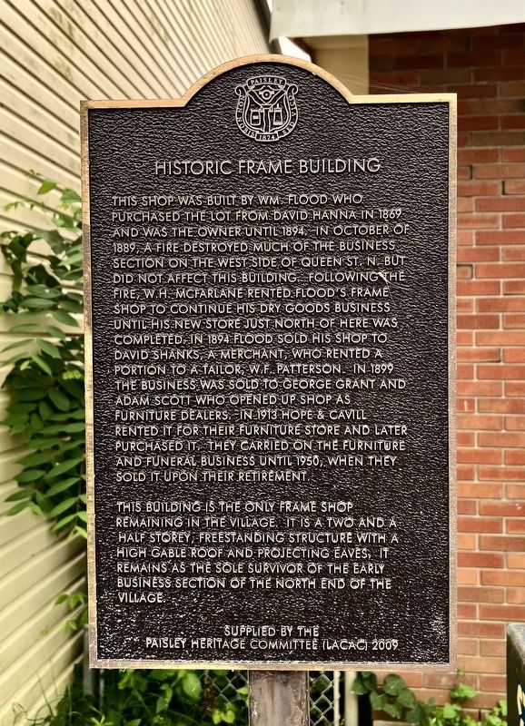 Historic Frame Building Marker. Click for full size. Historic Frame Building Marker image. Click for full size.